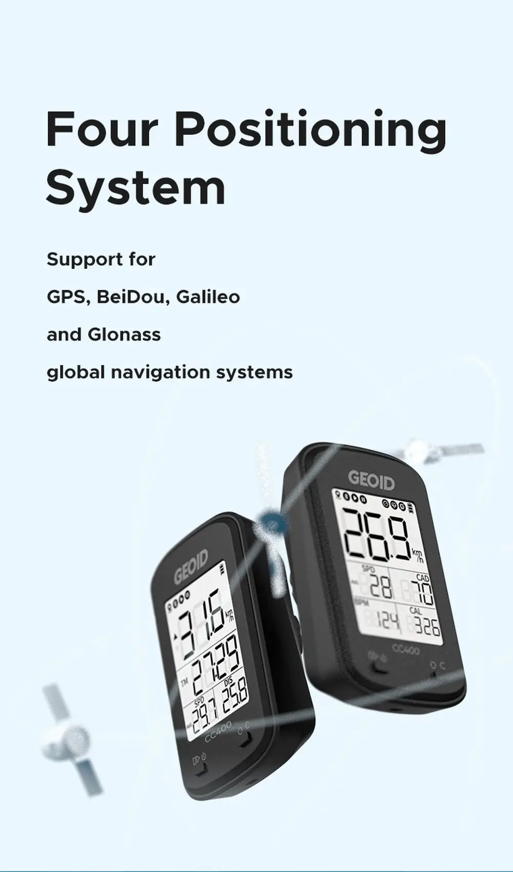 GEOID GPS Fahrrad Computer Radfahren ANT + Bluetooth Wireless GPS